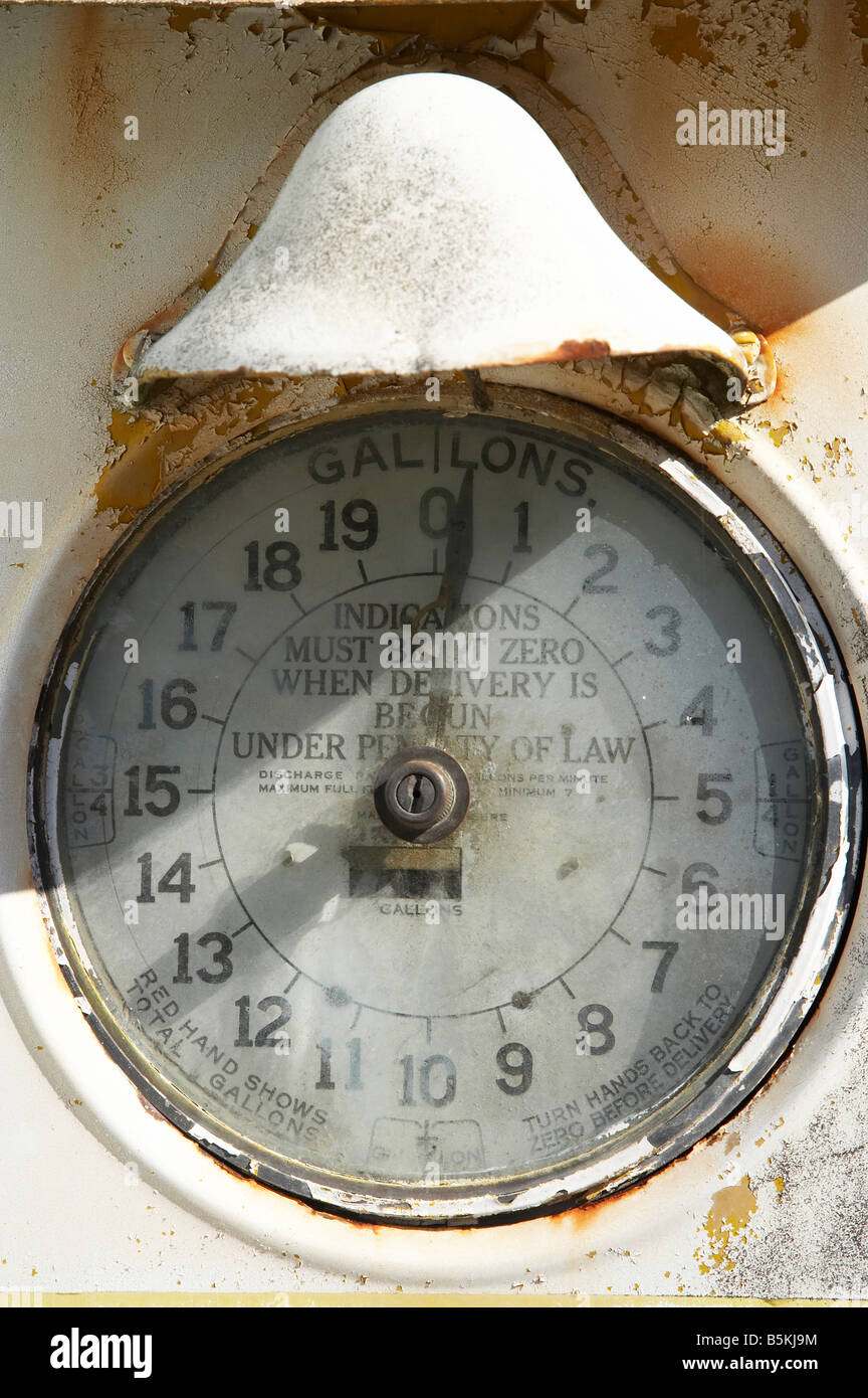 Alte Benzin Pumpe Gründer Heritage Park Nelson Südinsel Neuseeland Stockfoto