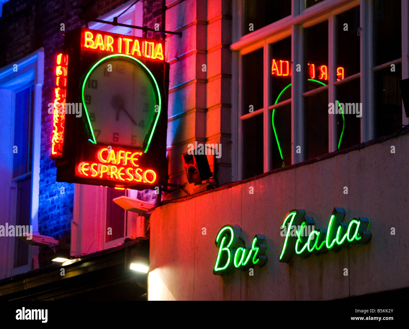 Bar Italia in Soho in London Stockfoto