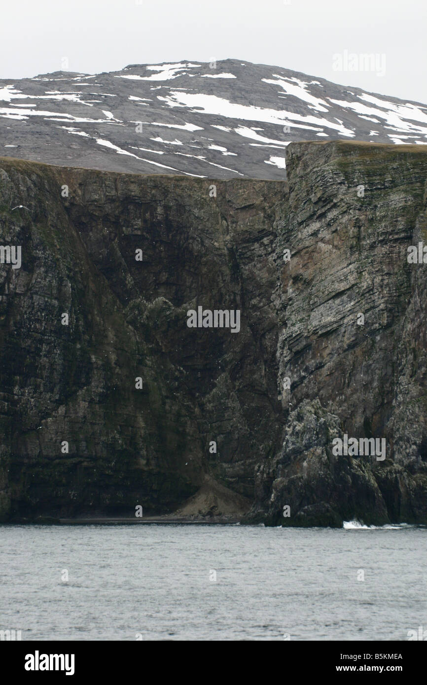 Bäreninsel oder Bjornoya, ist eine abgelegene Insel, die zwischen North Cape in Norwegen und Spitzbergen liegt Stockfoto