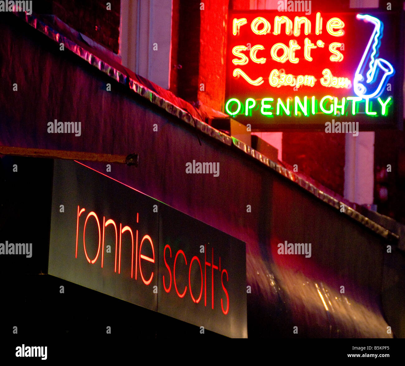 Ronnie Scott s Jazzclub Musikveranstaltungen in Soho in London Stockfoto