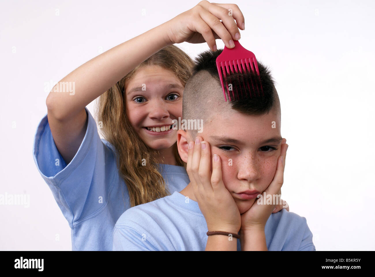 Mohawk Haarschnitt Stockfoto