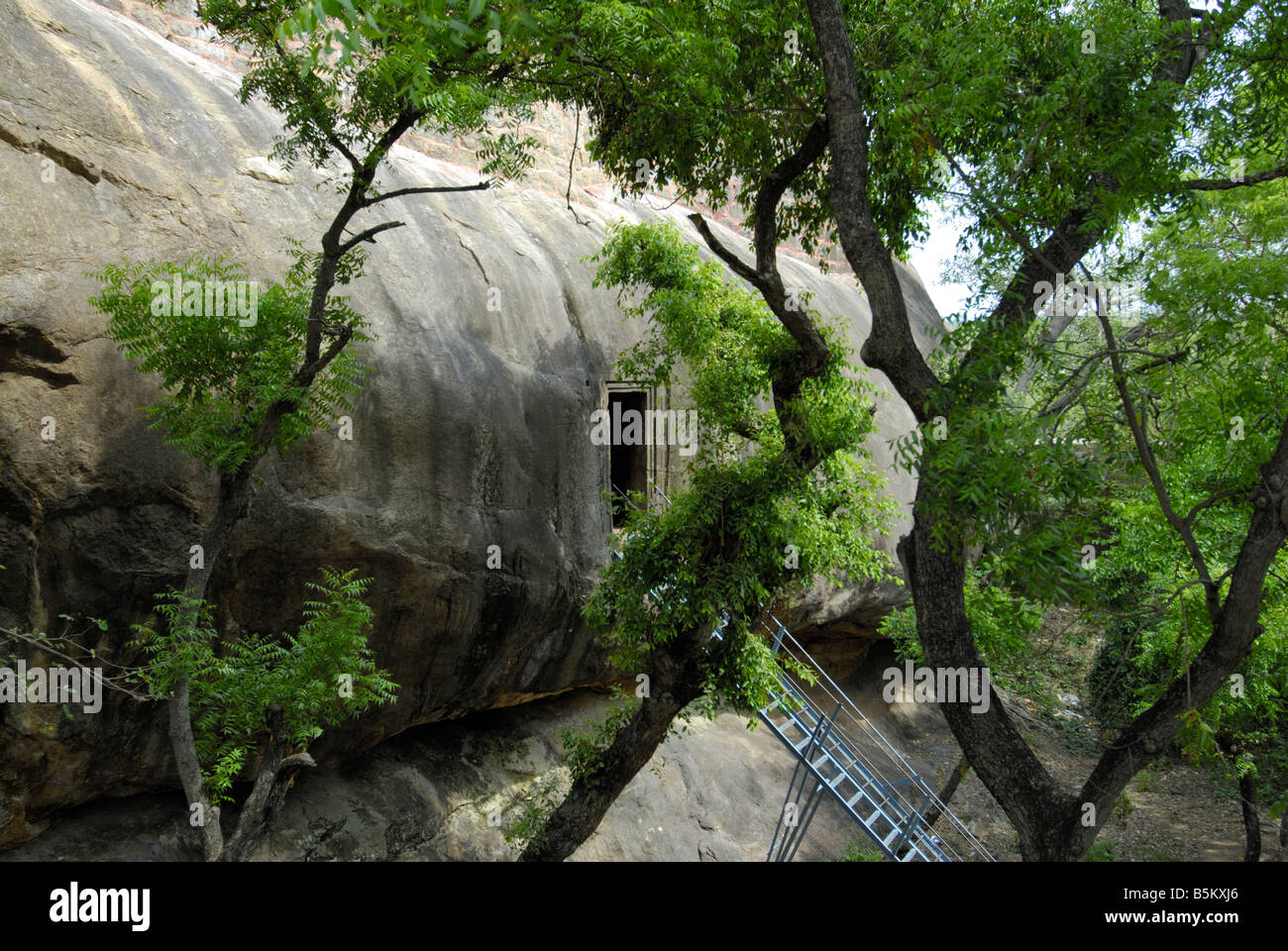 ROCK-TEMPEL DES SIVA IN THIRUMAYAM FESTUNG IN DER NÄHE VON THANJAVUR TAMILNADU Stockfoto