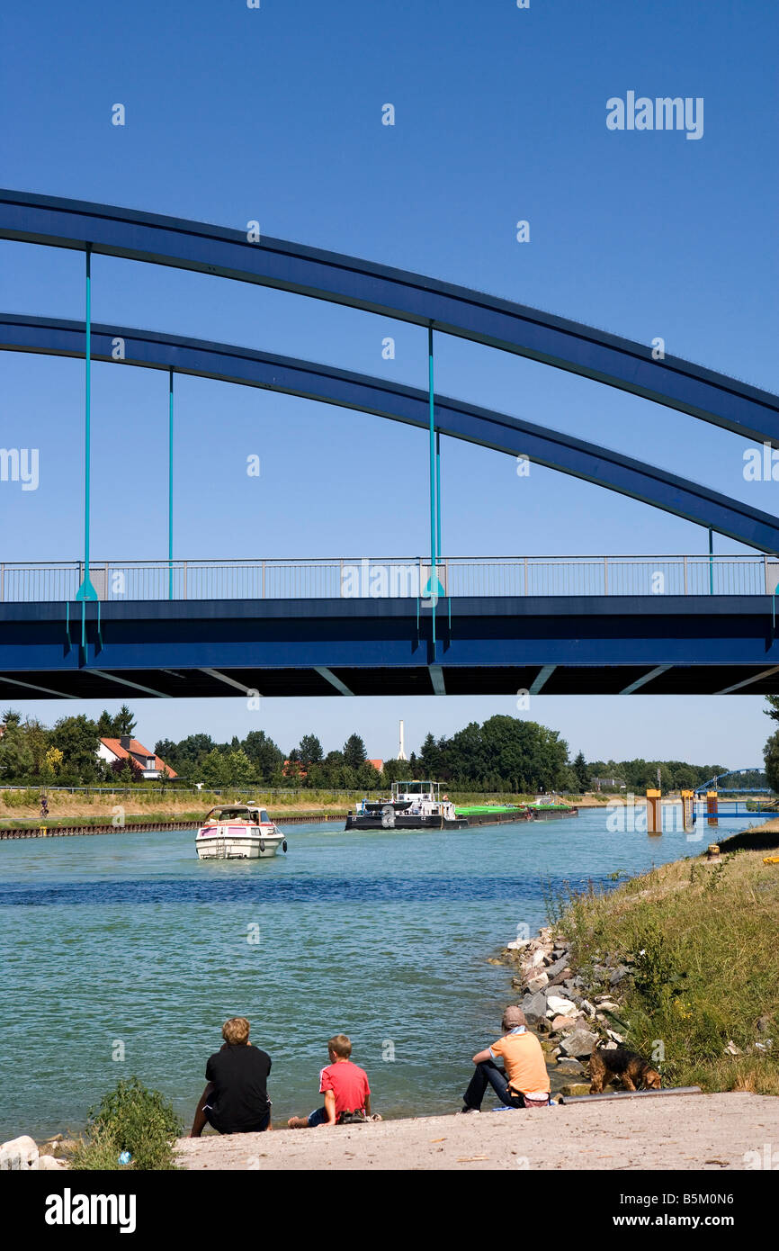 Dortmund-Ems-Kanals Münsterland Nordrhein Westfalen Deutschland Stockfoto