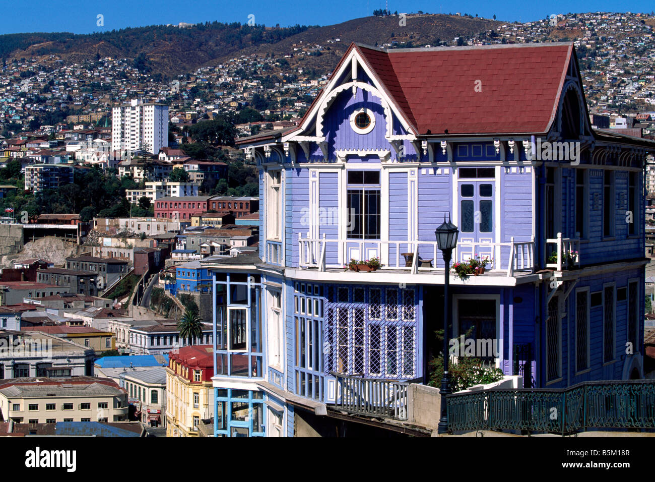Cerro Artilleria Valparaiso Chile Stockfoto