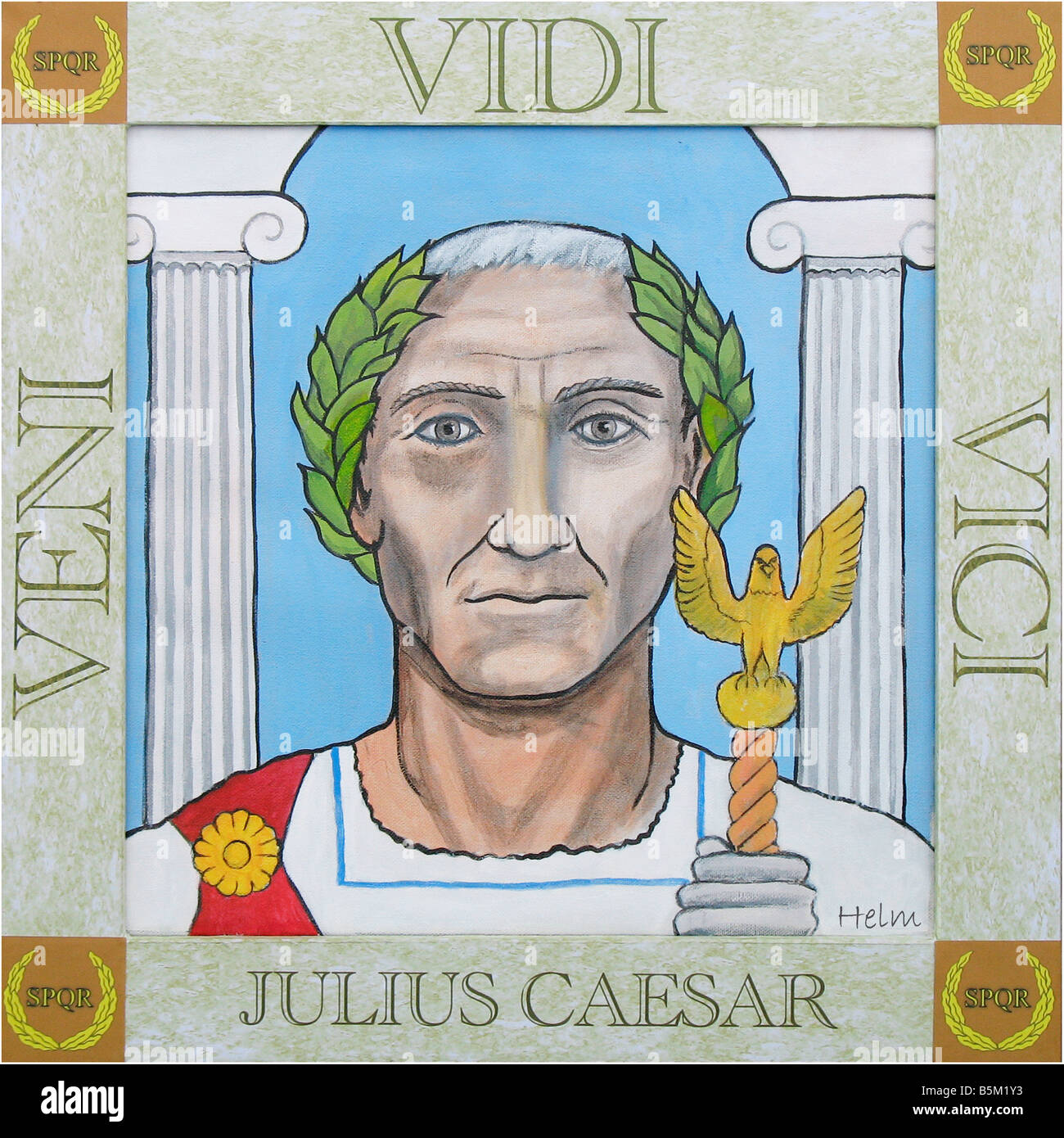 Julius Caesar-Porträt Stockfoto