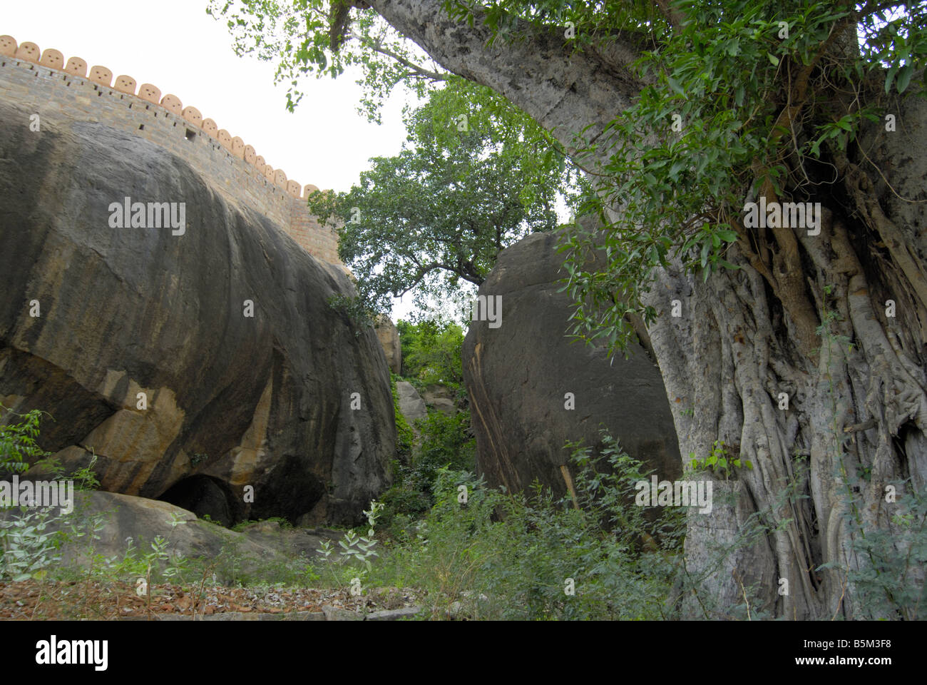 THIRUMAYAM FORT IN DER NÄHE VON THANJAVUR TAMILNADU Stockfoto