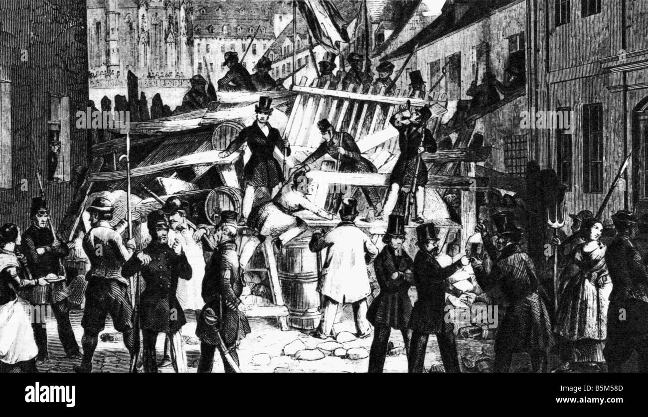 Ereignisse, Revolution 1848 - 1849, Stockfoto