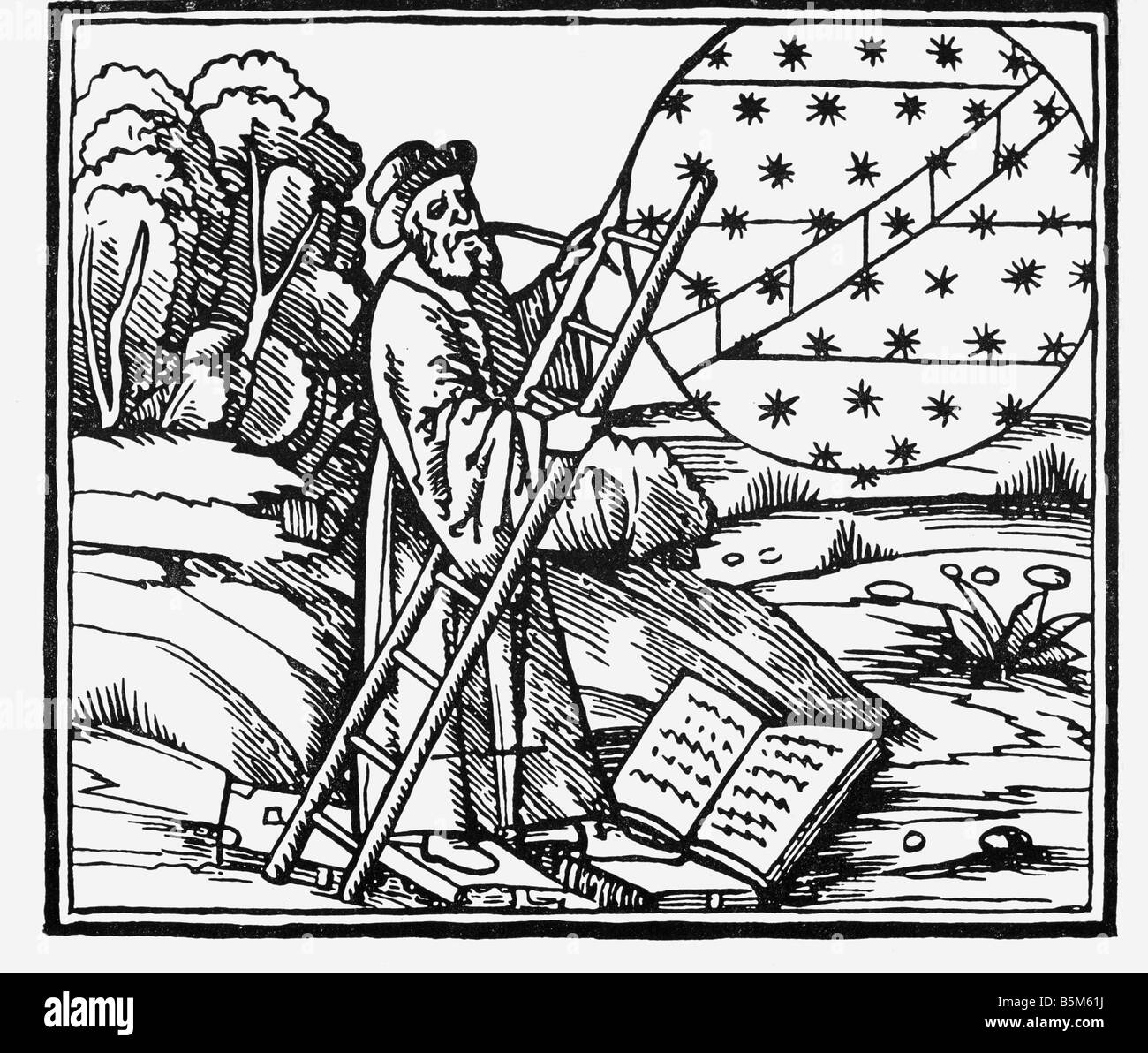 Astronomie, Allegorien, "Ad astra", Holzschnitt, 1520, Stockfoto