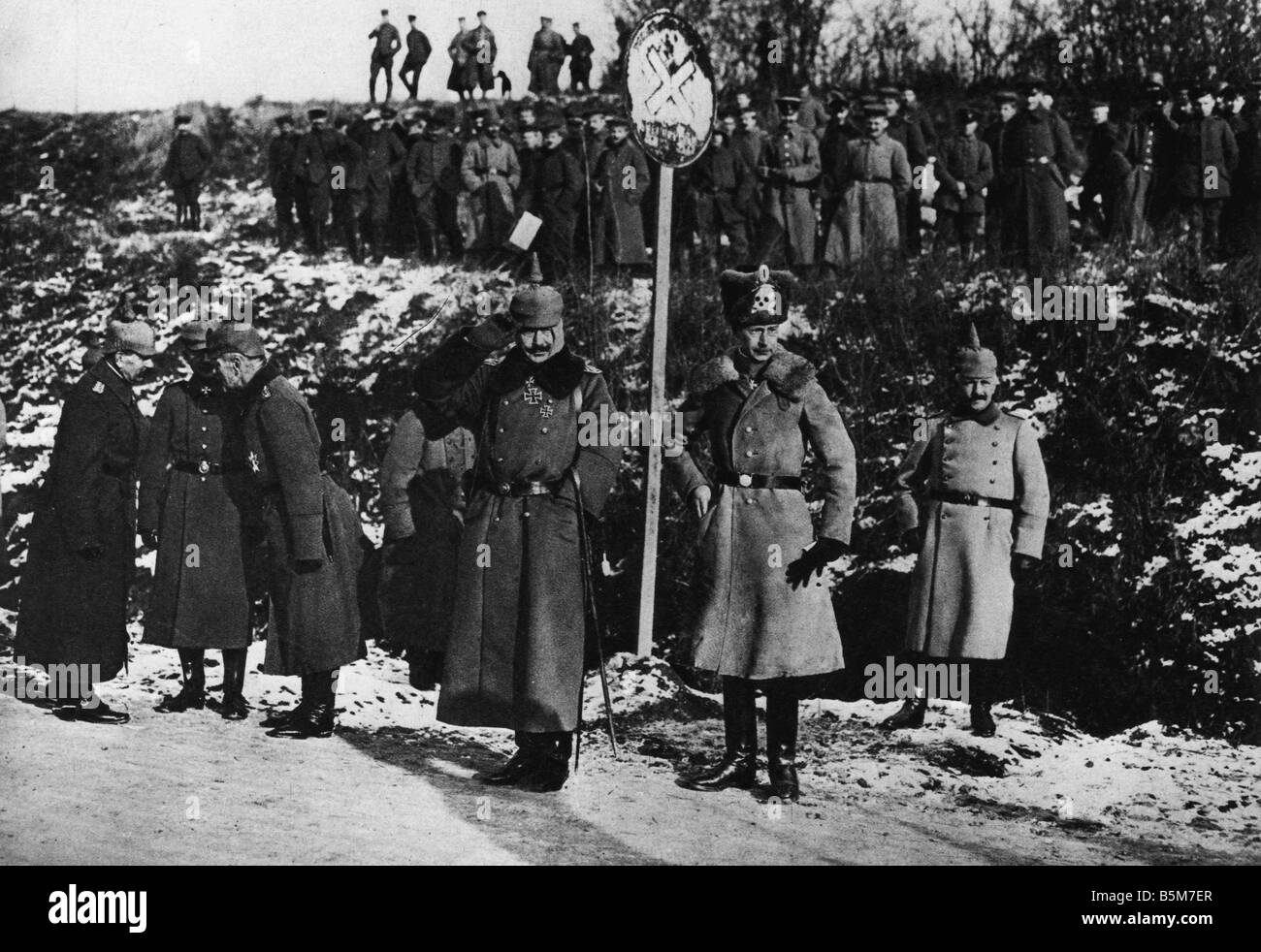 1 W46 F1917 19 E Wilhelm II Crown Prince WWI Wilhelm II deutscher Kaiser 1888-1918-1859-1941, des Kaisers und des Kronprinzen an die Stockfoto