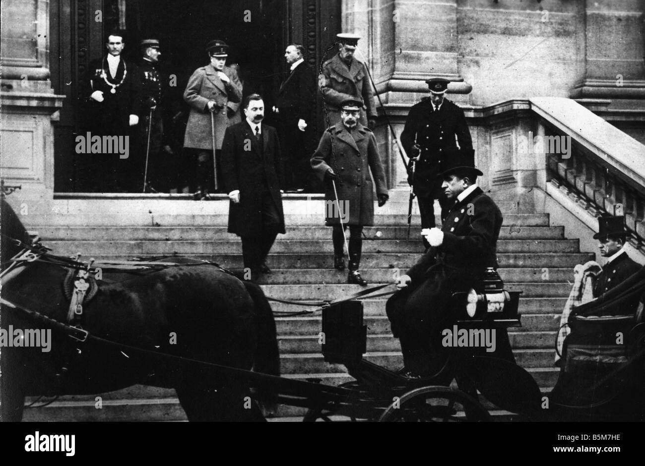 1EN 639 F1918 1 E George V in Paris 1918 Foto George V King of Great Britain and Ireland 1910-1936-1865-1936 während der 1. Wor Stockfoto