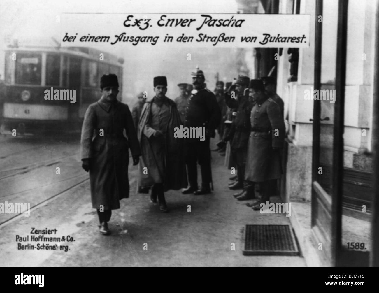 1TK 10 F1917 E Enver Pascha in Bukarest Foto C 1917 Enver Pascha türkischer General und Politiker 1914-18 Kriegsminister Constantinop Stockfoto