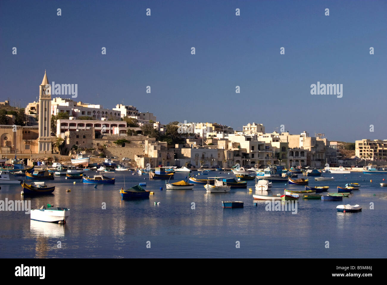 Der Hafen von Marsaskala, Malta Stockfoto