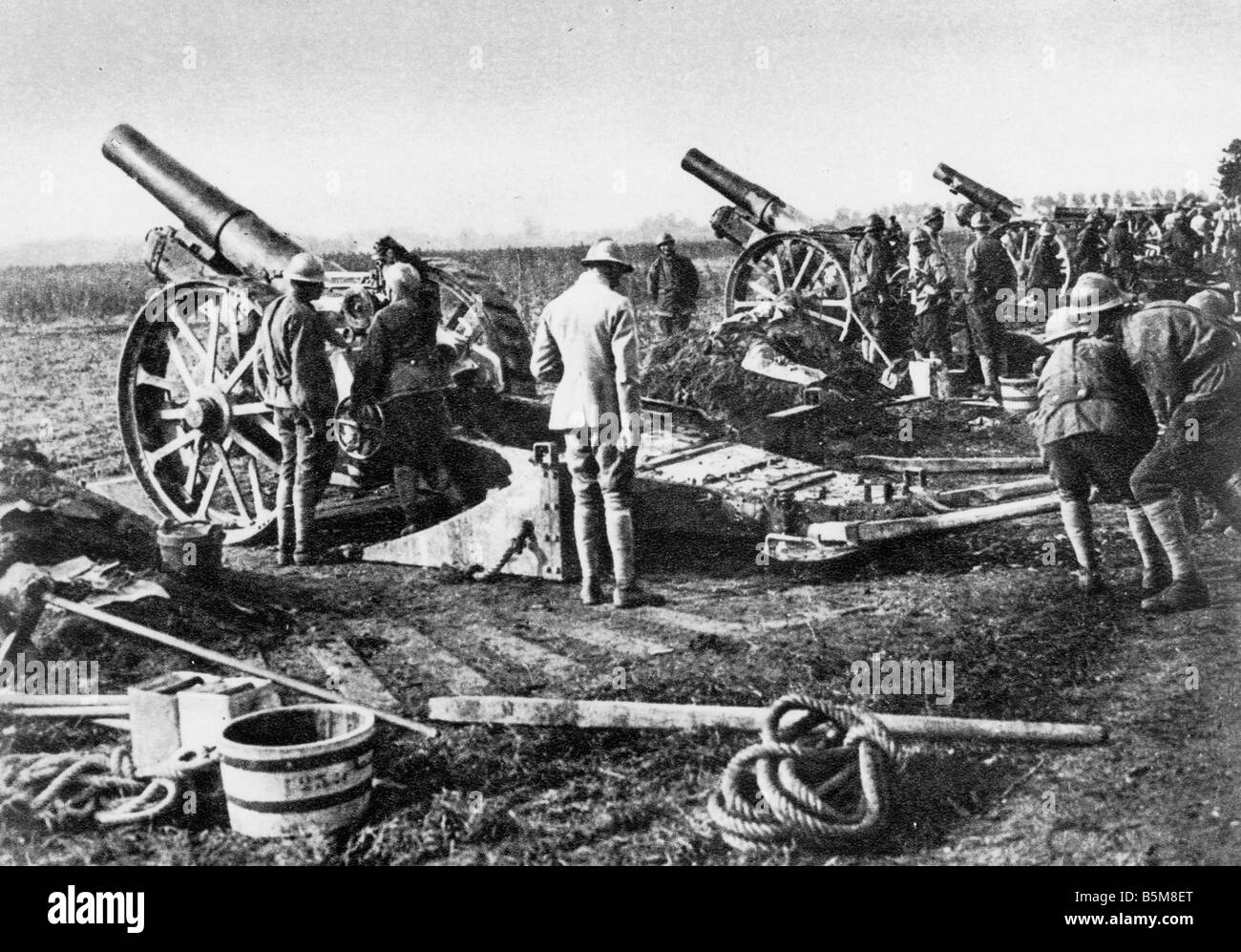 2 G55 F1 1917 1 Schlacht an der Somme 1917 Artillerie Geschichte Weltkrieg eine Frankreich Schlacht an der Somme Juni 1917 französische Artillerie m Stockfoto