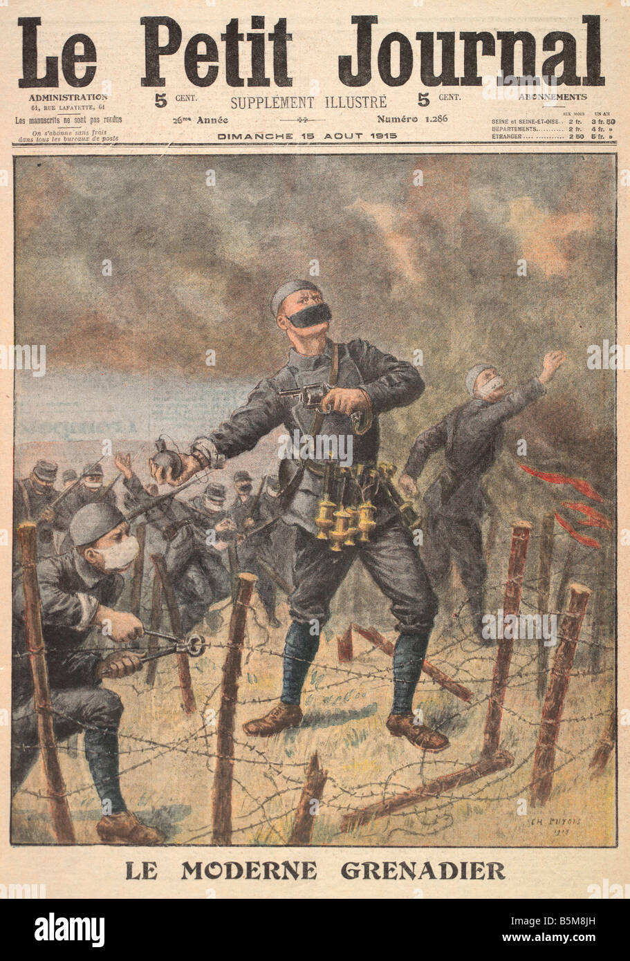 2 G55 G1 1915 3 E französischer Grenadier von Petit Journal WWI