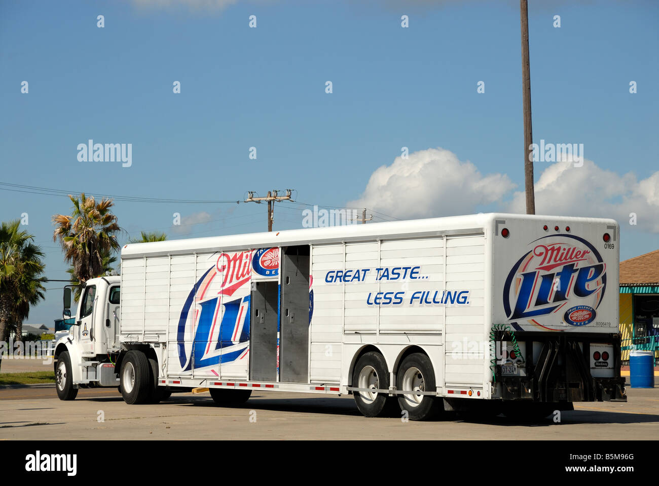 Miller Lite LKW in Süd-Texas-USA Stockfoto
