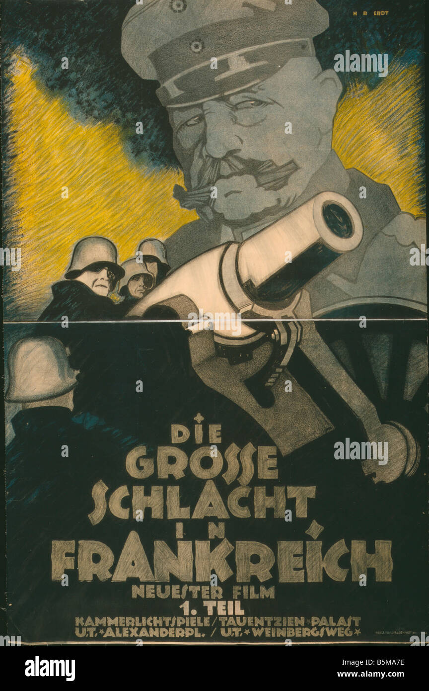 2 G55 P1 1918 83 WWI die große Schlacht Film Poster Geschichte Weltkrieg Propaganda sterben Grosse Schlacht in Frankreich Neuester Film Stockfoto