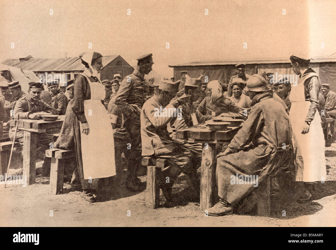 2 M60 L1 1914 3 B E Lazarett Jussy Welt Krieg ich militärische Lazarett zwischen Laon und Soissons militärischen Krankenhaus J Stockfoto