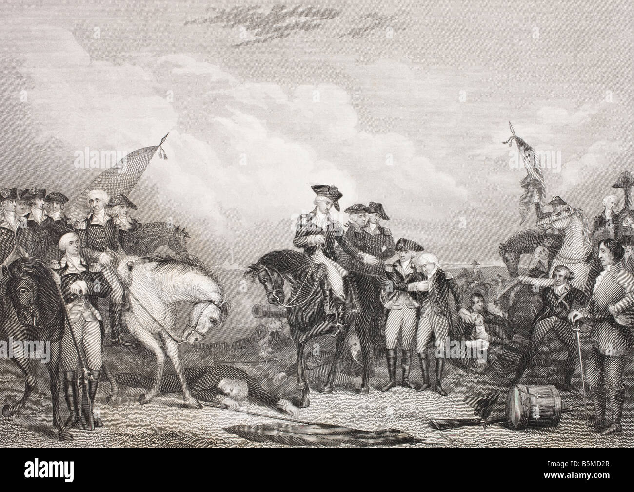 Die Schlacht von Trenton, 1776. Aus dem Buch Galerie historischer Porträts, erschienen um 1880. Stockfoto