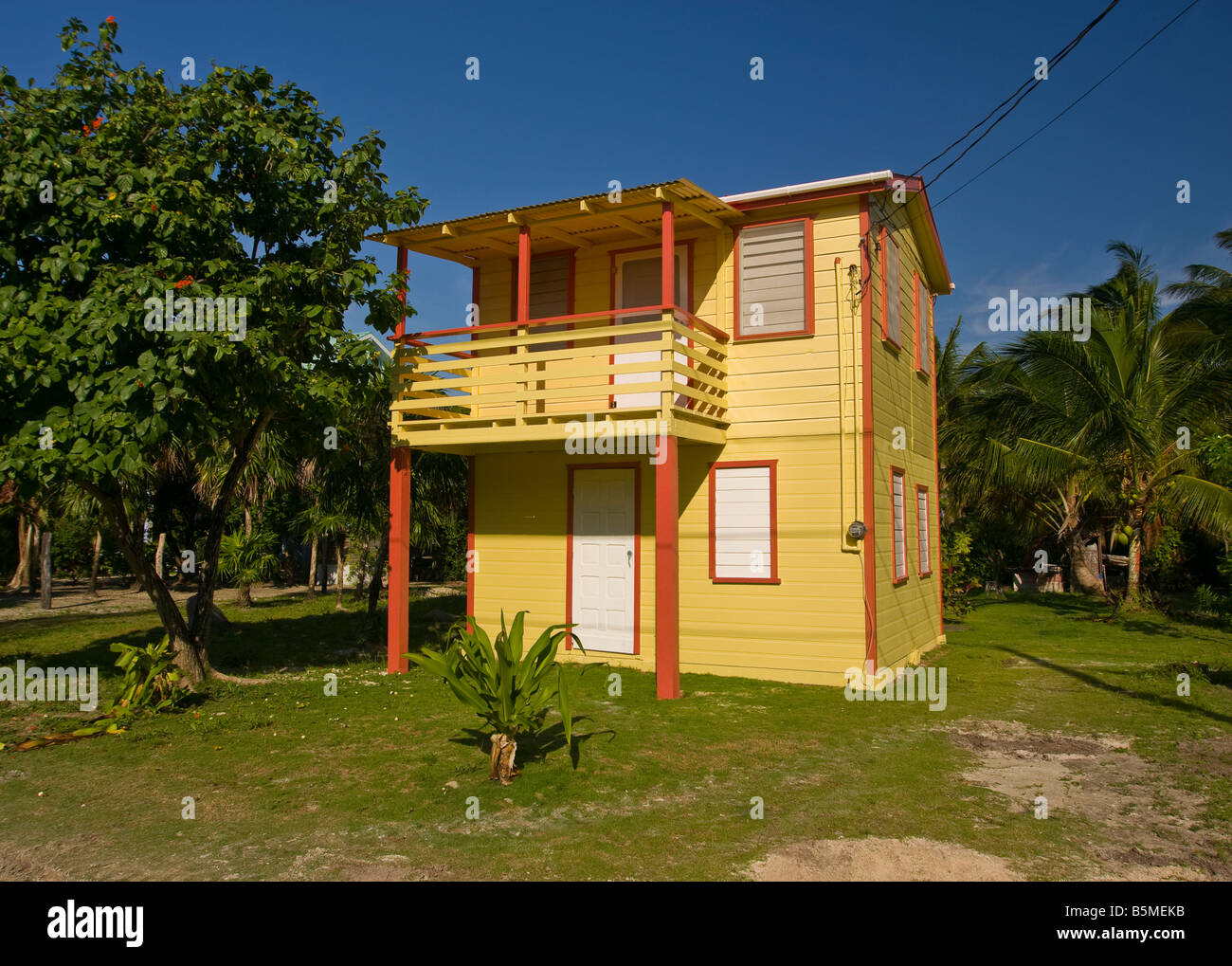 CAYE CAULKER BELIZE Haus Stockfoto