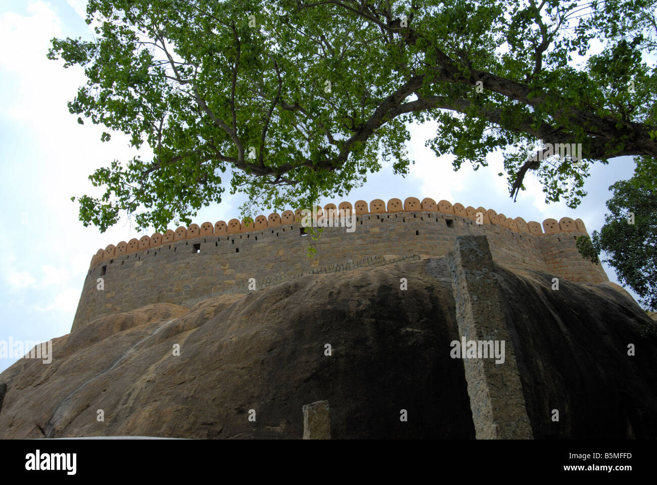 THIRUMAYAM FORT IN DER NÄHE VON THANJAVUR TAMILNADU Stockfoto