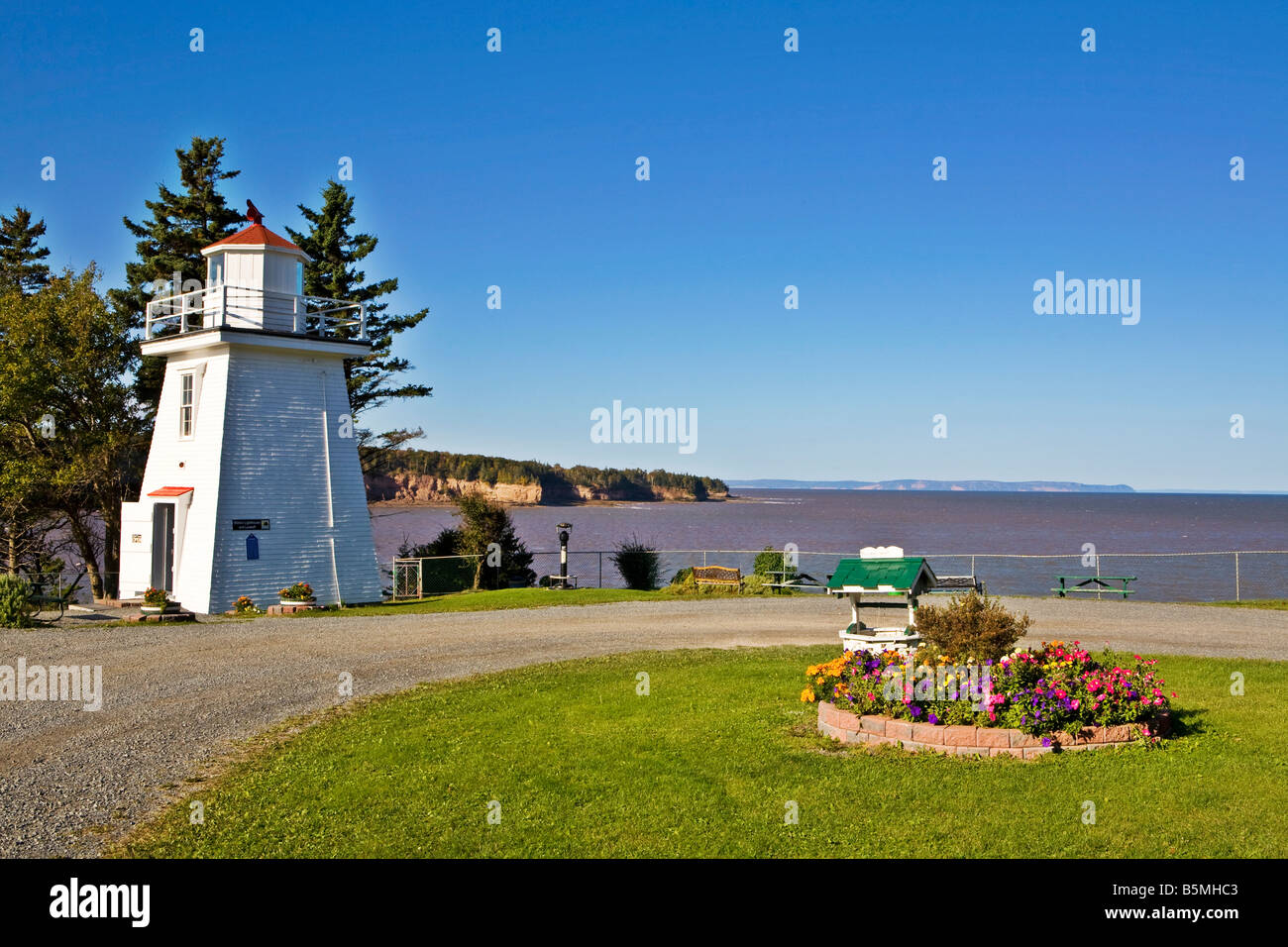 Walton Lighthouse Bay of Fundy Nova Scotia Stockfoto