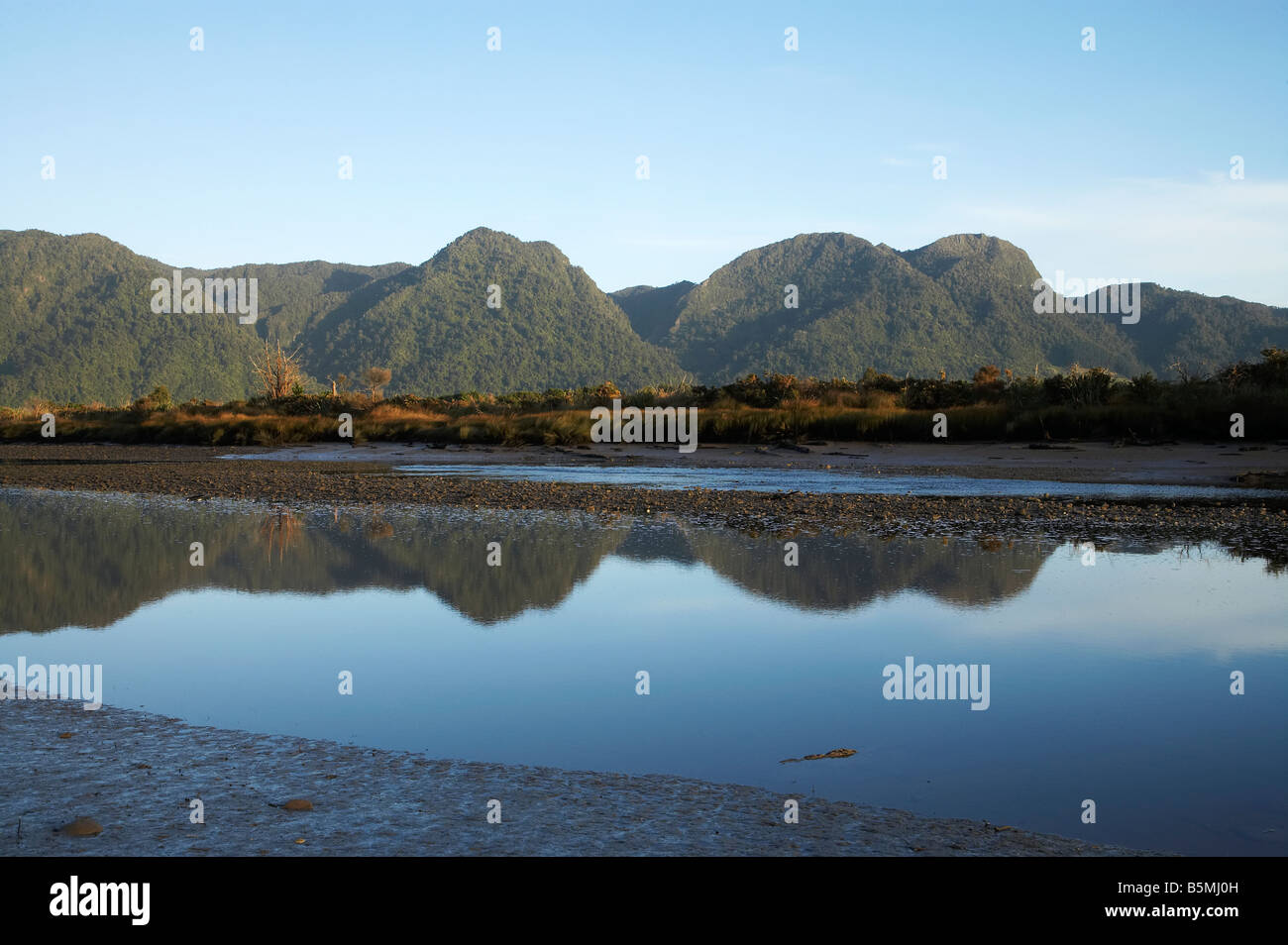 Aorere River Mündung Ruataniwha Inlet und Burnett Bereich Collingwood Golden Bay Nelson Region Südinsel Neuseeland Stockfoto