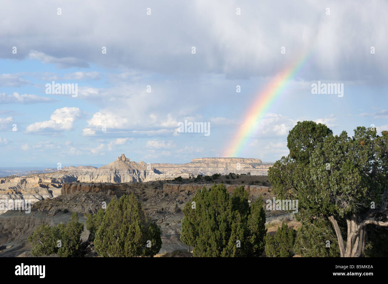 Regenbogen am Angel Peak Stockfoto