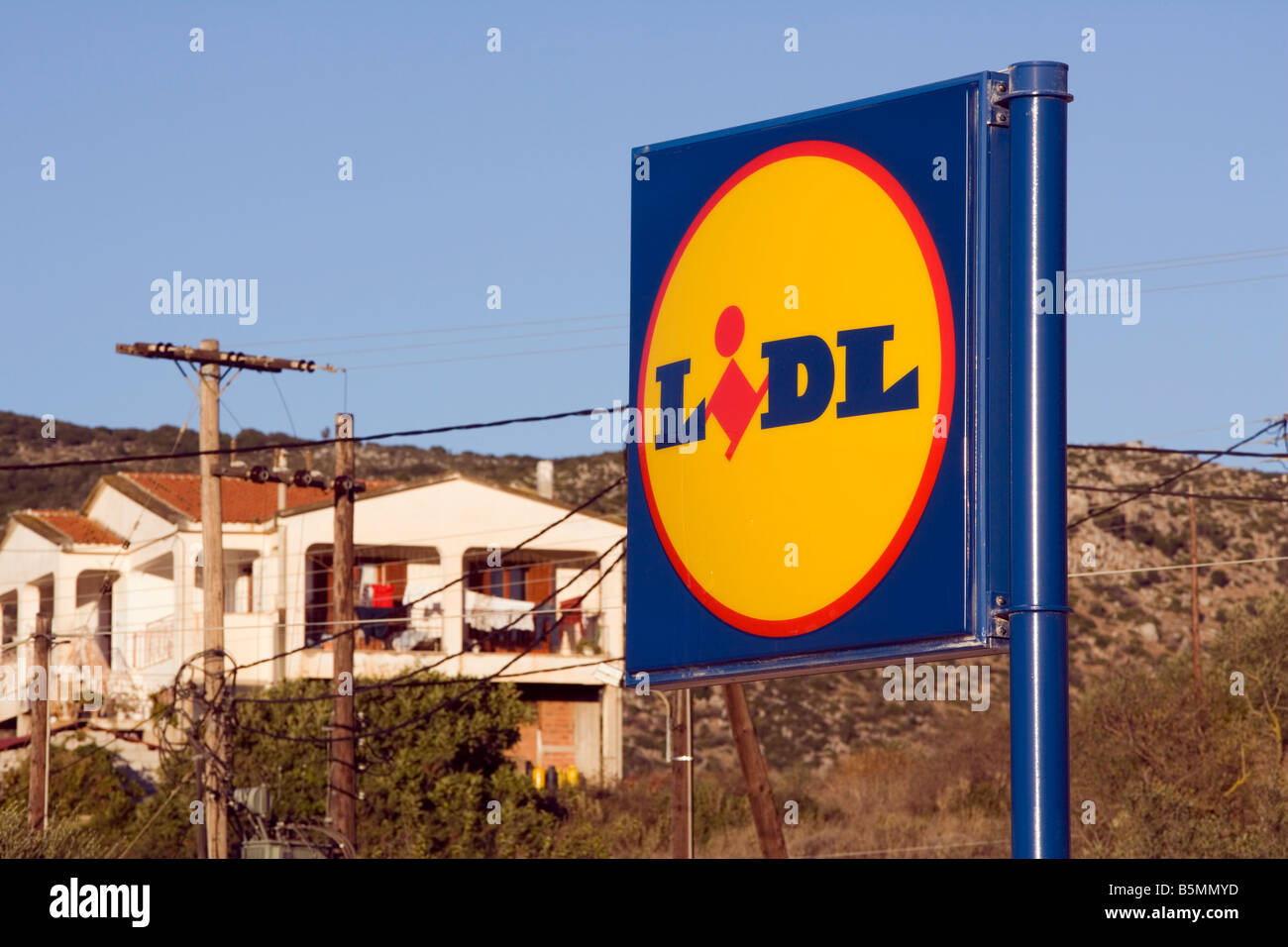 Neue Lidl Filiale Argostoli Kefalonia Greecece Stockfoto