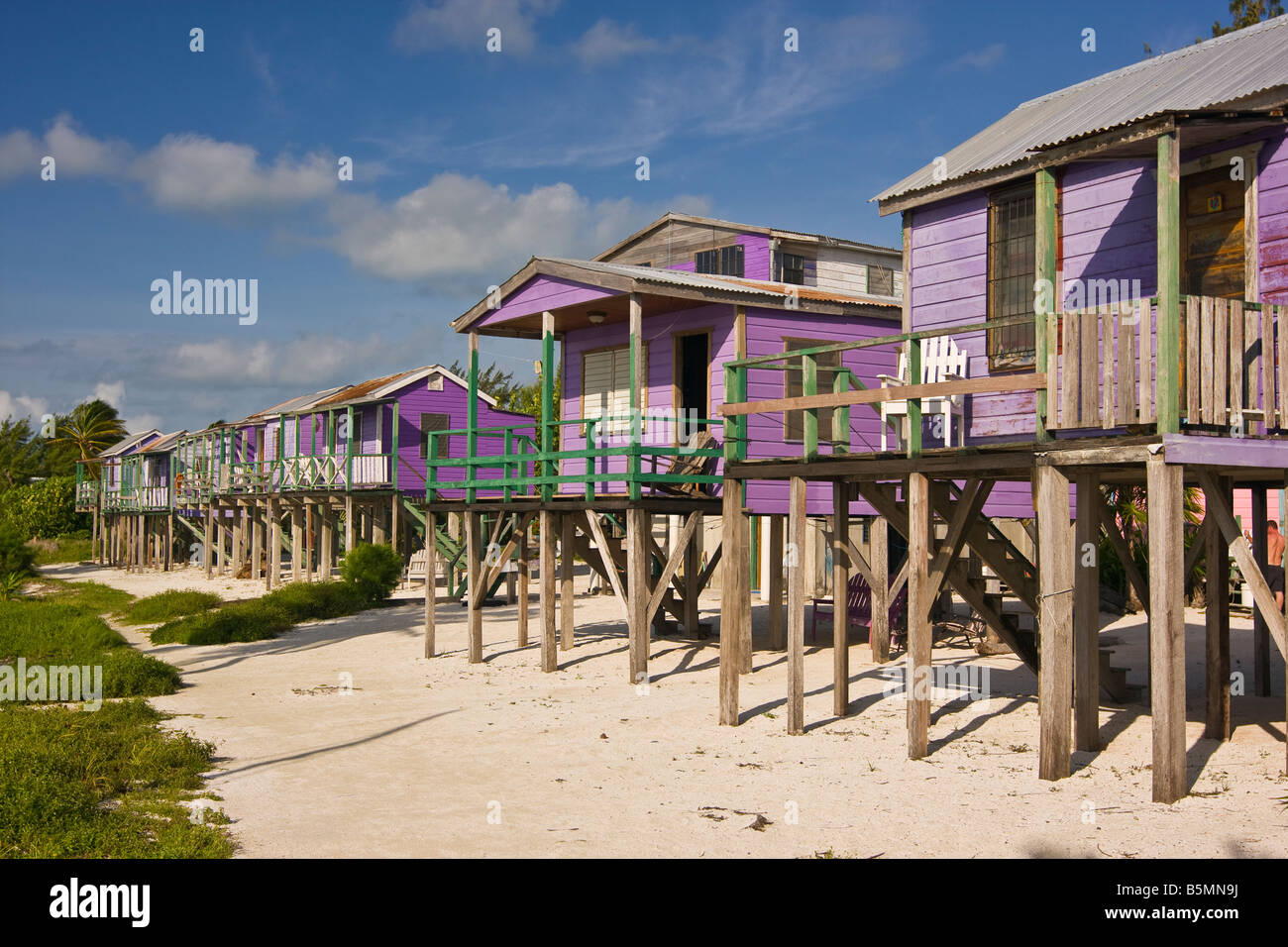 CAYE CAULKER BELIZE Ignacio Strand Hütten Stockfoto