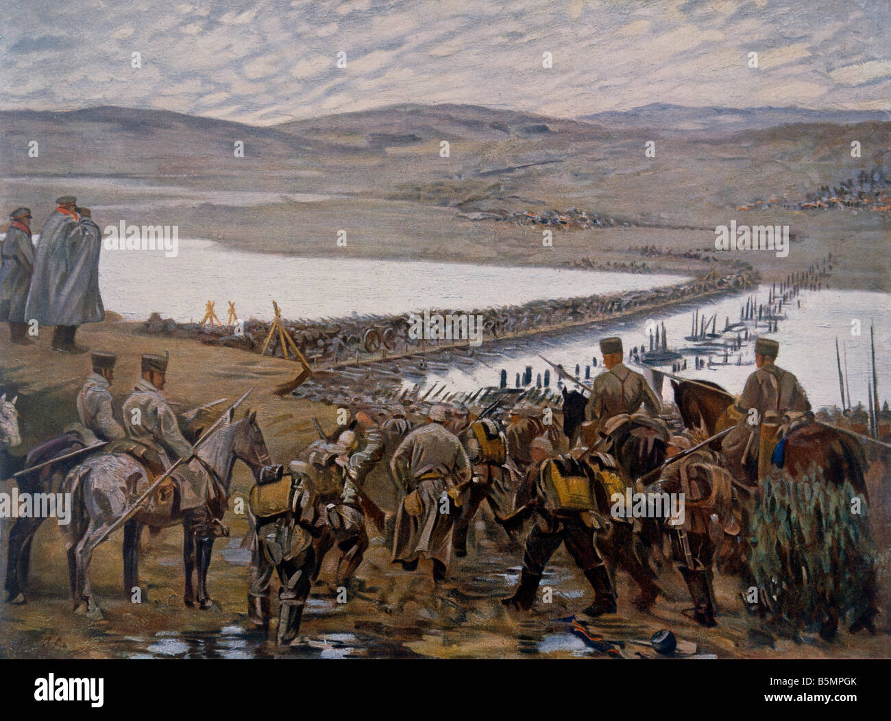 9 1915 5 1 A1 überqueren der Schara Gartmann Weltkrieg 1914-18 1 östlichen vorderen Schlacht von Gorlice-Tarnów 1. bis 3. Mai 1915 Stockfoto