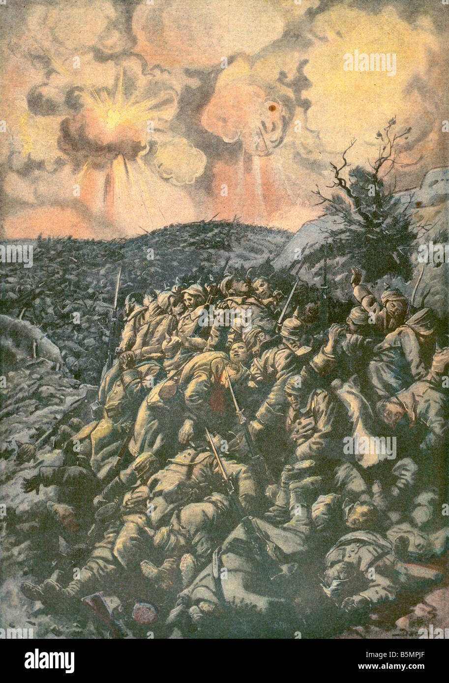 9 1916 3 0 A1 1 Schlacht um Verdun 1916 Pet Journal 1. Weltkrieg westlichen Front Schlacht von Verdun Februar bis September 1916 Les Mort Stockfoto