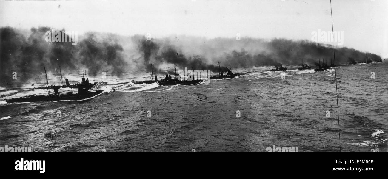 9 1916 5 31 A1 19 Skagerrakschlacht 1916 deutsche Flotte einen Weltkrieg 1914-18 Schlacht von Jütland Skagerrak 31 5 1 6 1916 Deutsch Nav Stockfoto