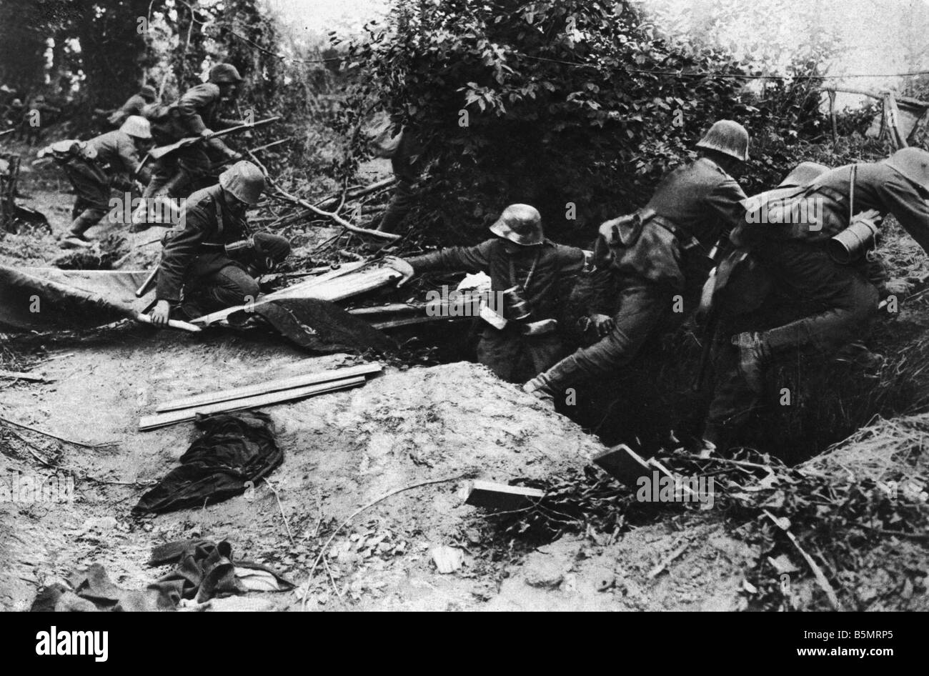 9 1918 6 9 A1 deutsche offensive Montdidier und Noyon Weltkrieg ein Western Front deutscher Offensive März Juli 1918 Anhängen der 1 Stockfoto