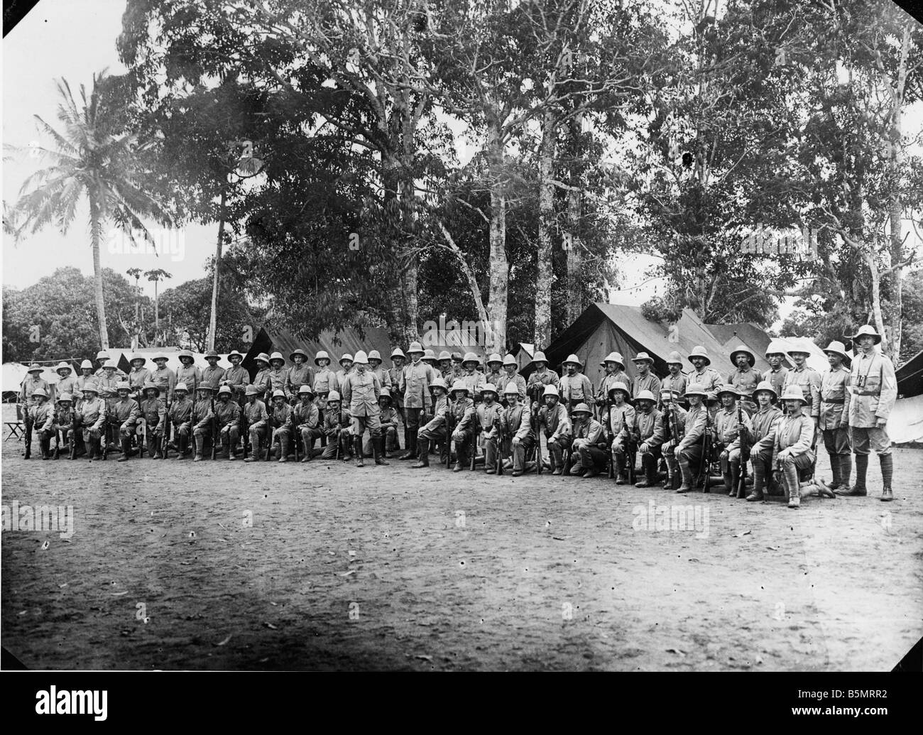 9AF 1914 0 0 A1 14 koloniale Armee-Camp in Deutsch-Ostafrika Weltkrieg Krieg in den Kolonien Deutsch-Ostafrika heute Tansania Germa Stockfoto