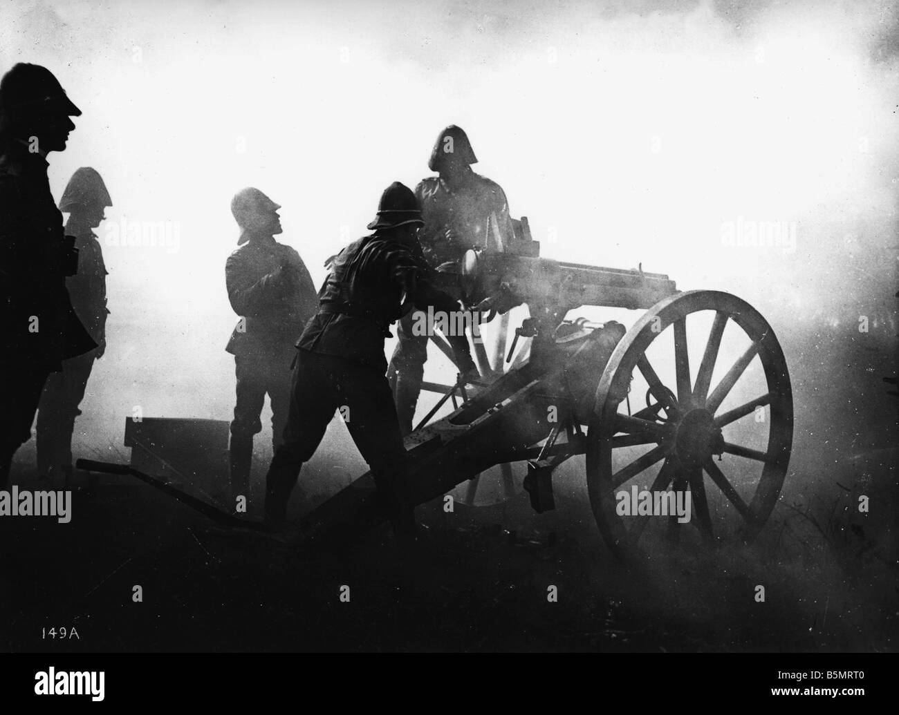 Deutsch Ostafrika WWI Weltkrieg ein Krieg in Deutsch-Ostafrika Colinies Kanone nun Tansania deutsche Maschinengewehr Foto Stockfoto