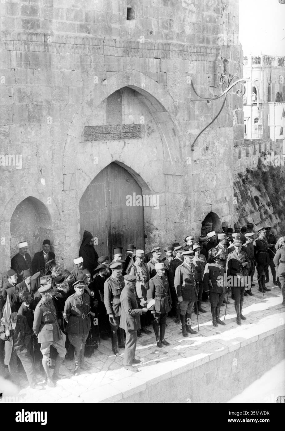 9IS 1917 12 9 A1 2 E WW1 erfassen von Jerusalem durch Großbritannien 1. Weltkrieg türkische britischen Schlachten erfassen von Jerusalem durch britische Tro Stockfoto