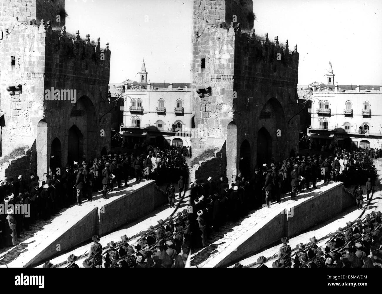 9IS 1917 12 9 A1 3 E WW1 erfassen von Jerusalem durch Großbritannien 1. Weltkrieg türkische britischen Schlachten erfassen von Jerusalem durch britische Tro Stockfoto