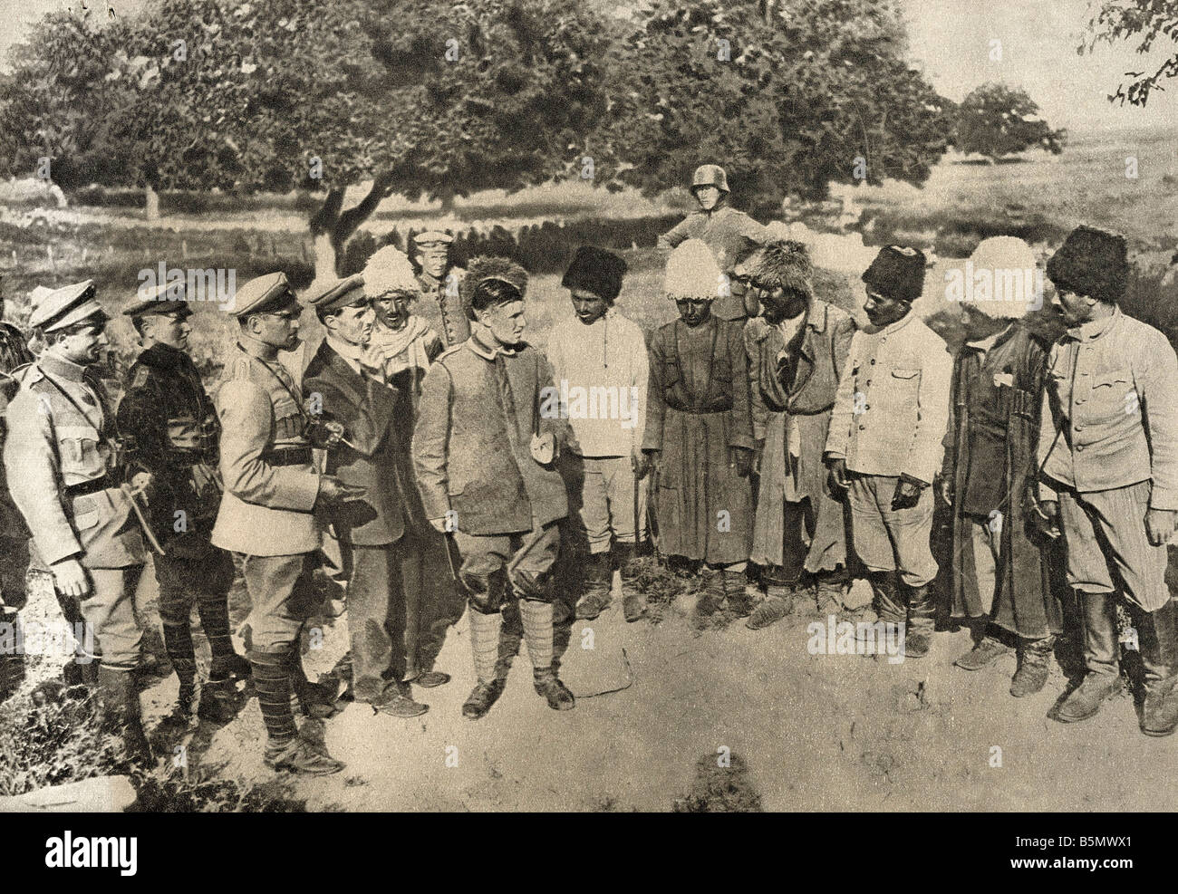 9RD 1918 5 26 A1 2 Georgia Ger Offiziere Interrog 1918 Russland Georgien seine Unabhängigkeit von Sowjetrussland am erklärt 26. Mai 1918 u Stockfoto