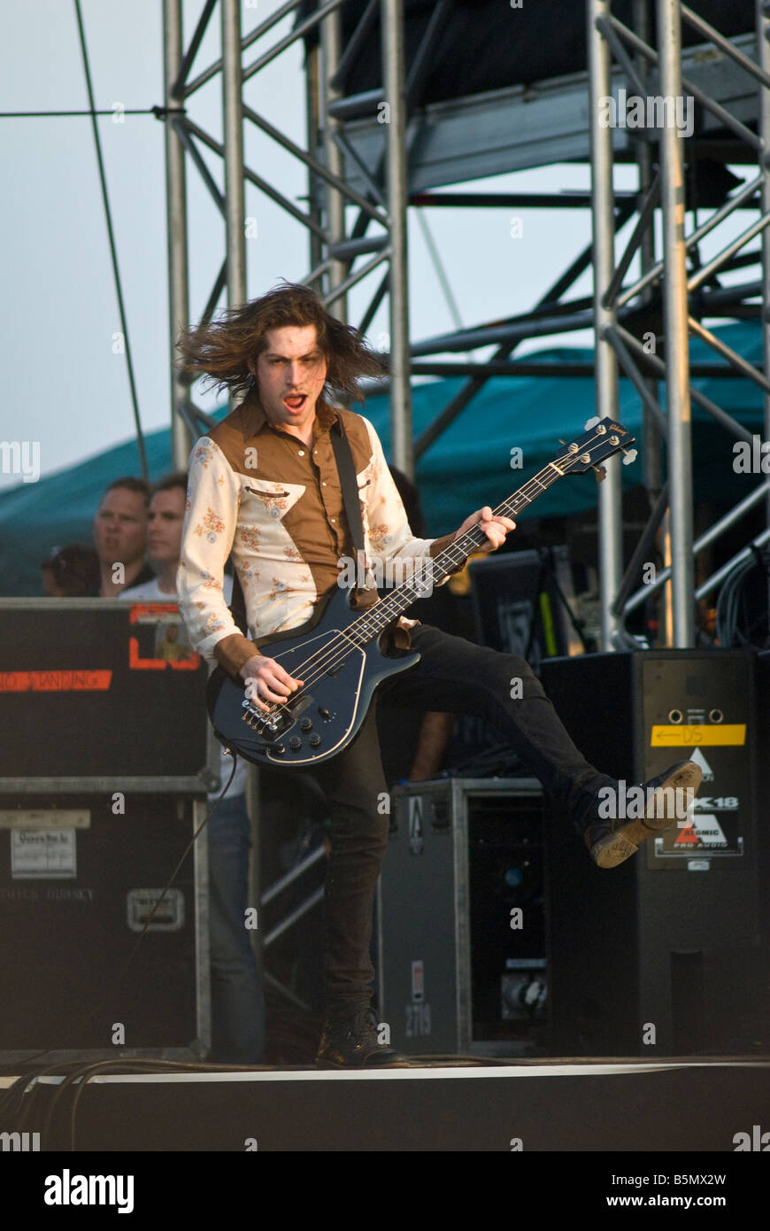 Michael Shuman, Königinnen der Steinzeit, Heineken Jamming Festival, Mestre Venedig Italien 21. Juli 2008 Stockfoto