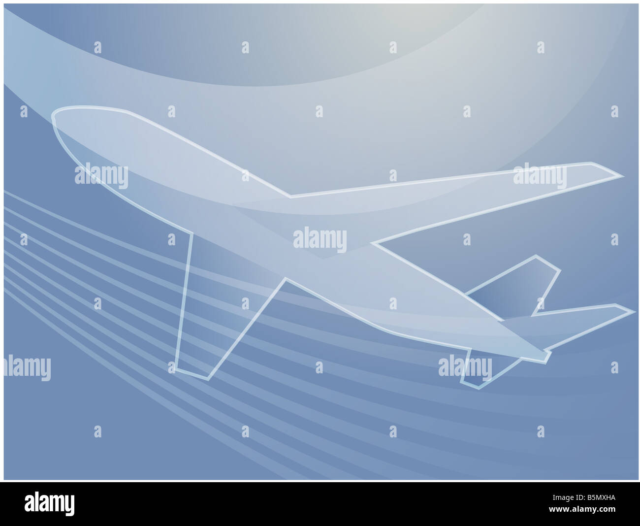 Abbildung eines Flugzeug abstrakten Designs zeigen Flugreisen Stockfoto