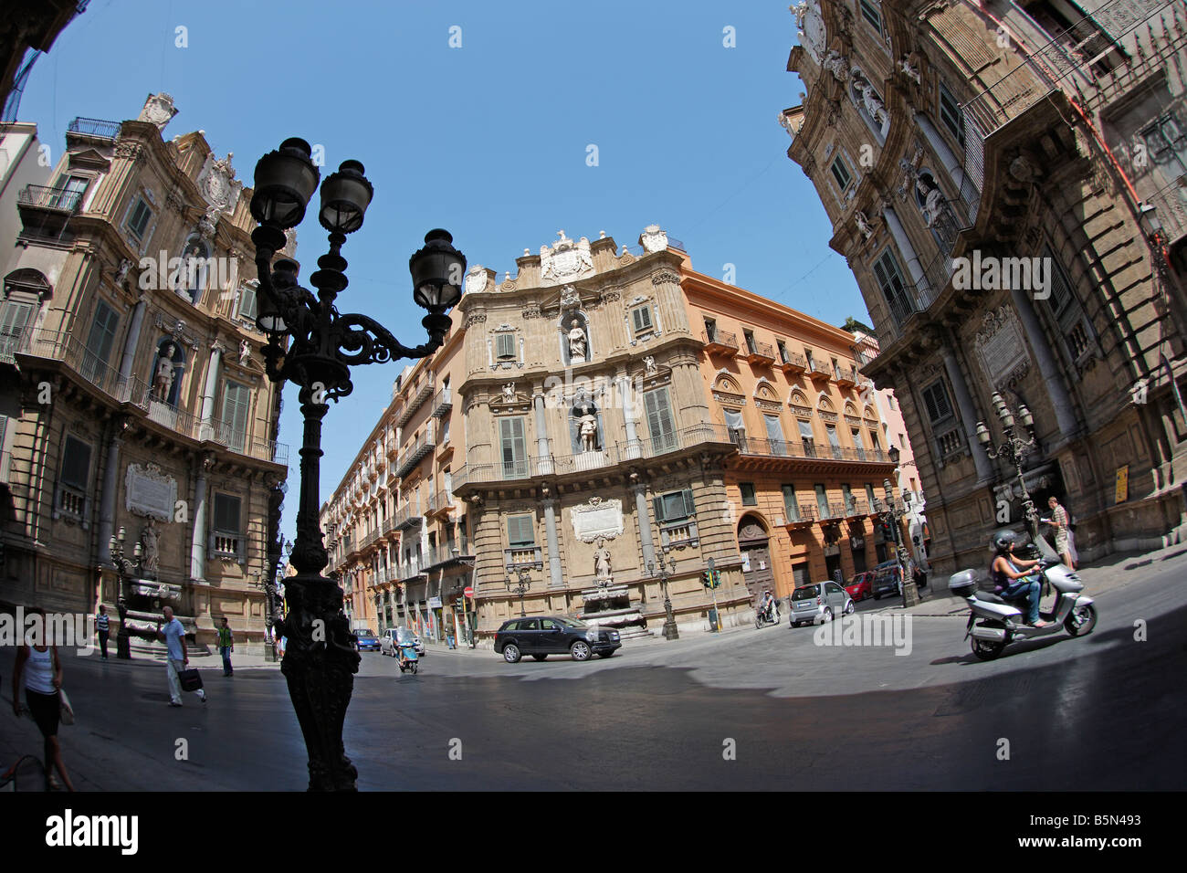 Quattro Canti, Palermo, Sizilien Stockfoto