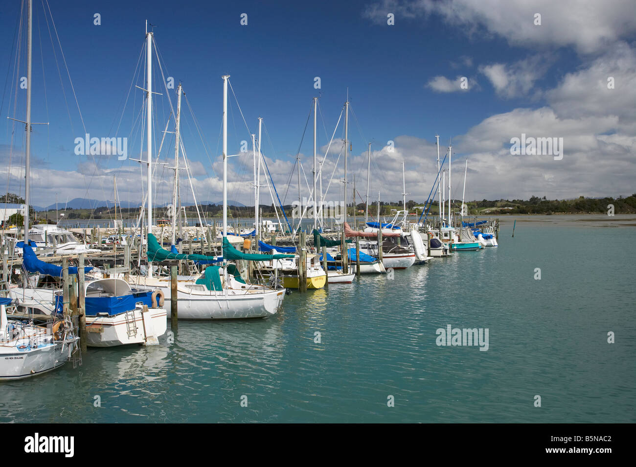 Marina Motueka Nelson Region Südinsel Neuseeland Stockfoto