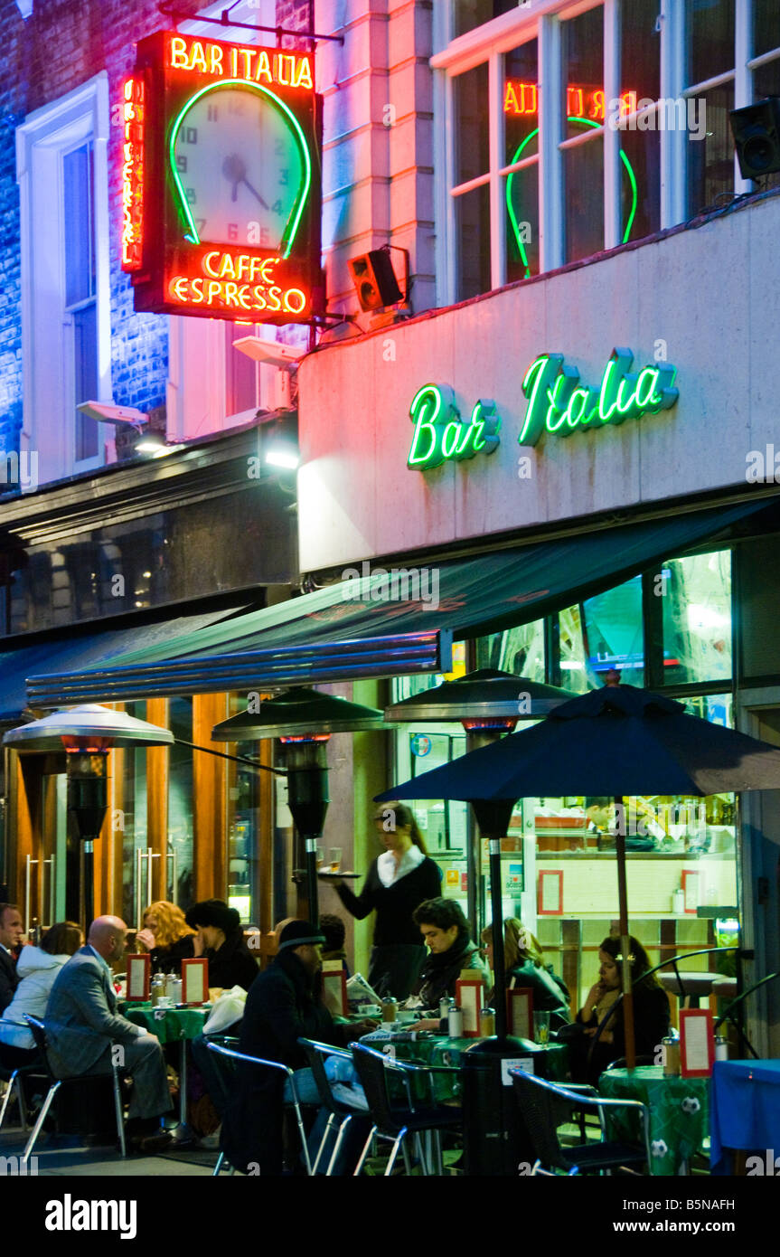 Bar Italia in Soho in London Stockfoto