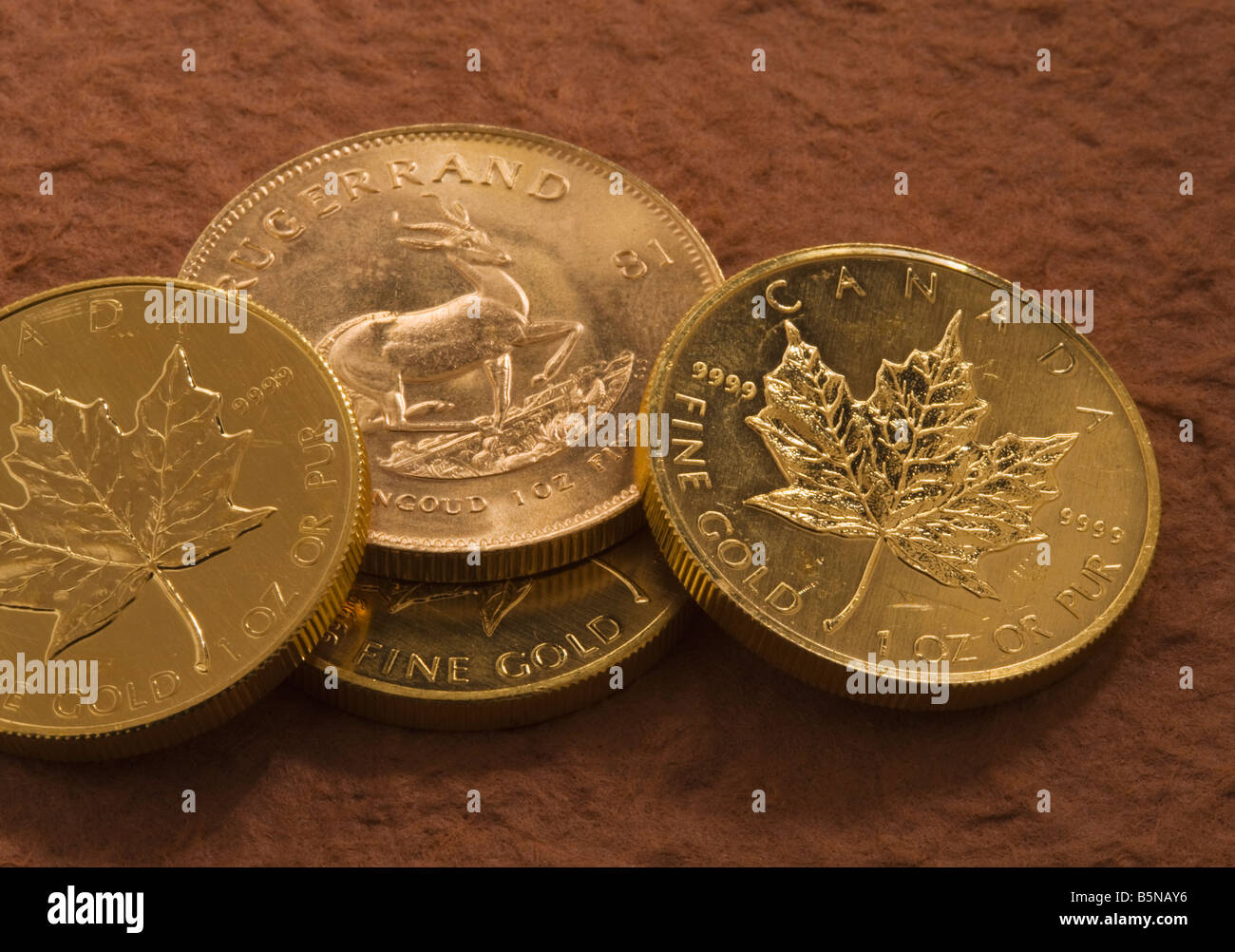 Gold-Münzen Stockfoto