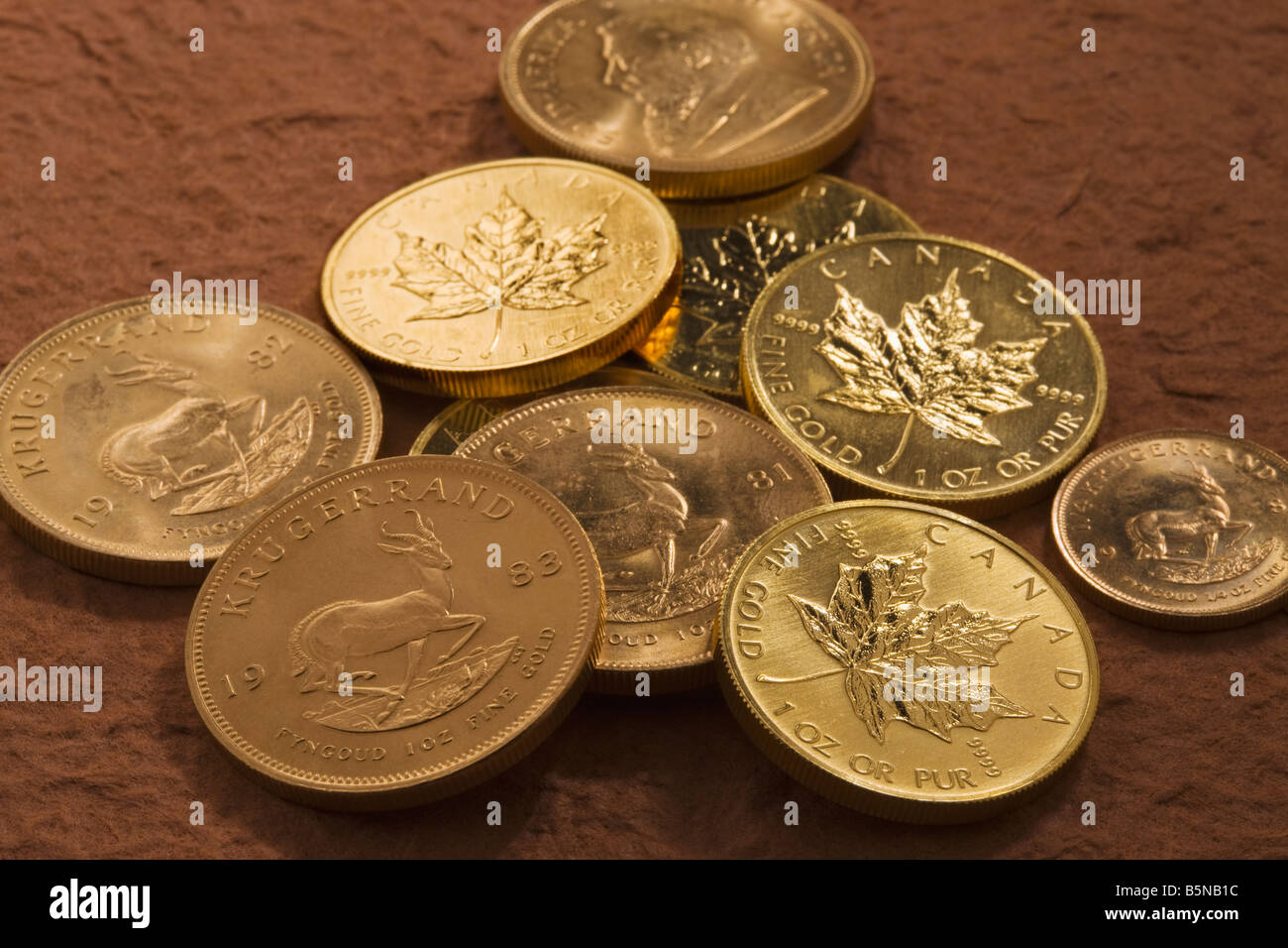 Gold-Münzen Stockfoto