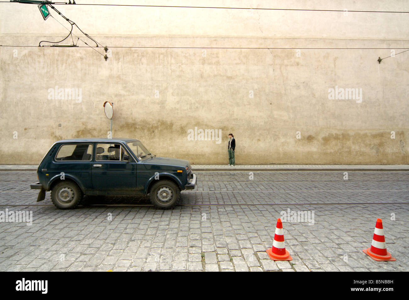 Lada Niva - russische PKW-Geländewagen. Prag Stockfoto