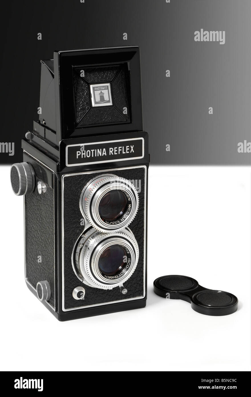 Photina Reflex 1950er Jahre Twin Spiegelreflexkamera Stockfoto