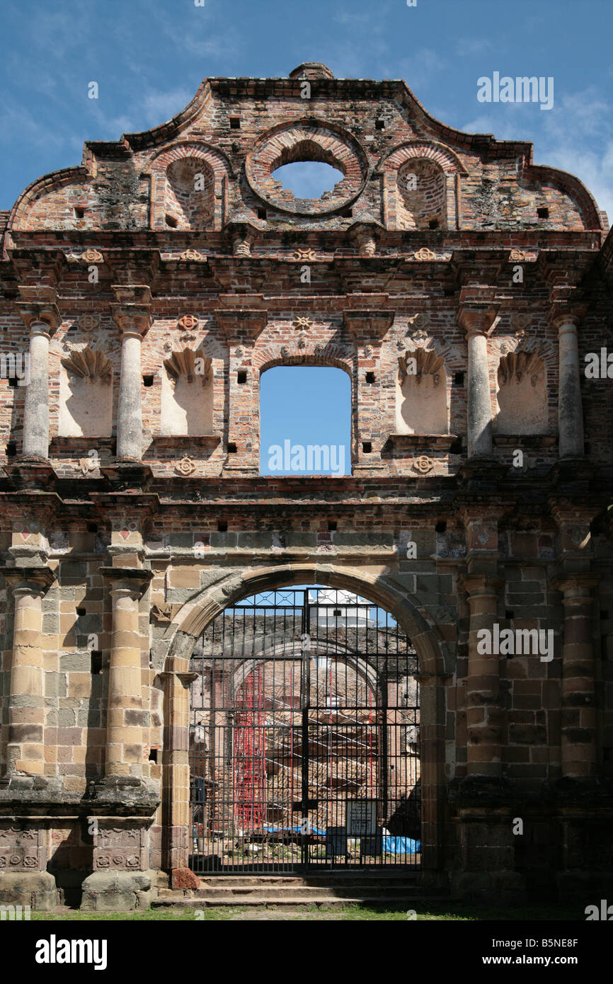 Compañia de Jesus Building Renovierungen und Restaurierungen im Casco Antiguo von Panama City. Stockfoto