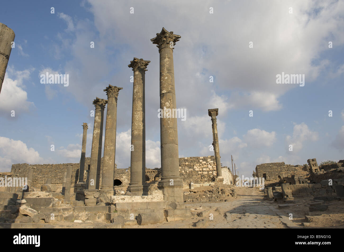 Ruinen von Bosra Roman Stockfoto