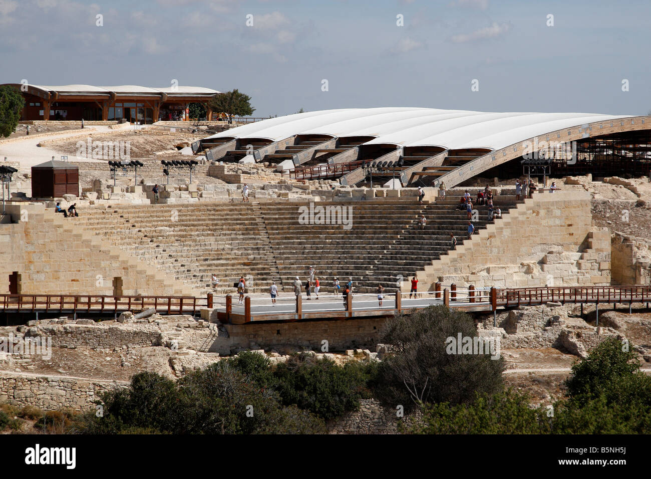 das römische Amphitheater in Kourion Zypern mediterran Stockfoto